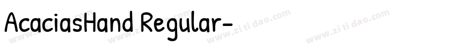 AcaciasHand Regular字体转换